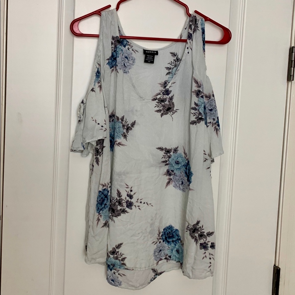 Torrid Light Floral Blouse